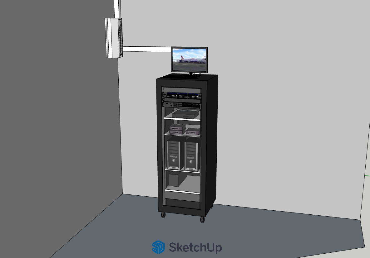 Rack montado em 3D